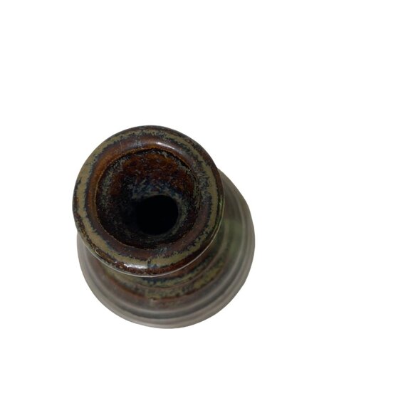 Handcrafted Ceramic Mini Vase With Earthy Glaze Finish 3.5" handmade pottery - Picture 4 of 5